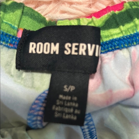 Room Service Women's Blue Tropical Pajama Set - Picture 4 of 7